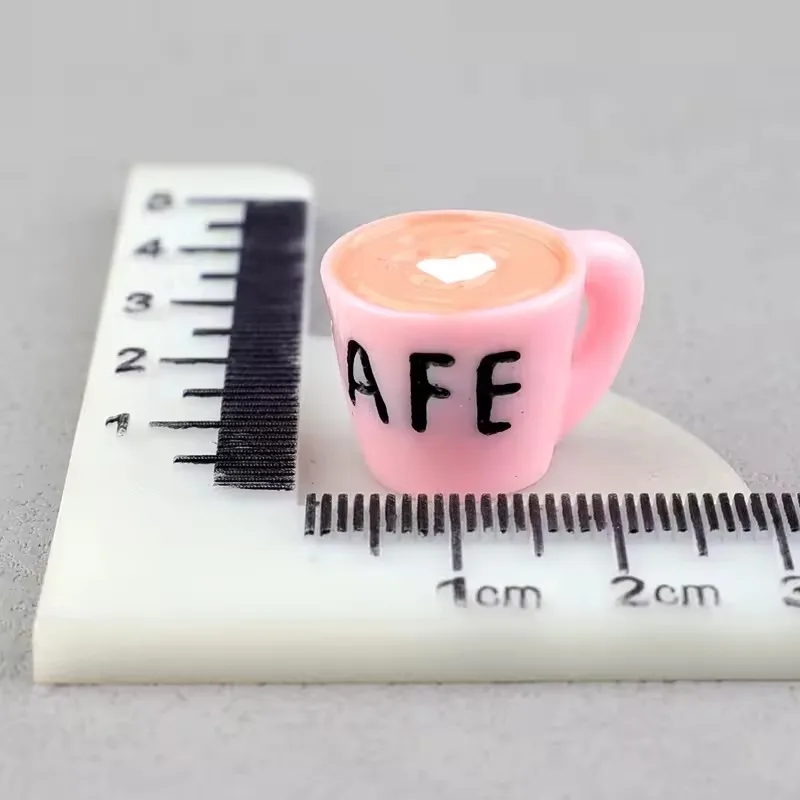 Цветные 3D миниатюрные подвески из смолы для кофейных чашек искусственный стиль ювелирная модель сувенир