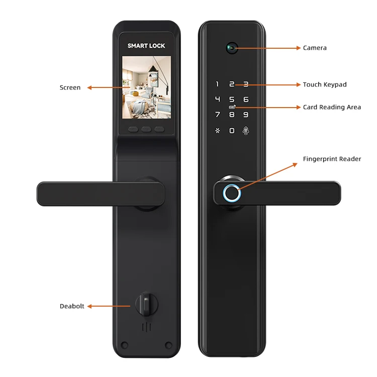 Volibel Smart Combination Electronic Fingerprint 1080 Hd Wifi Cameras Remote Fingerprint Lock with Camera