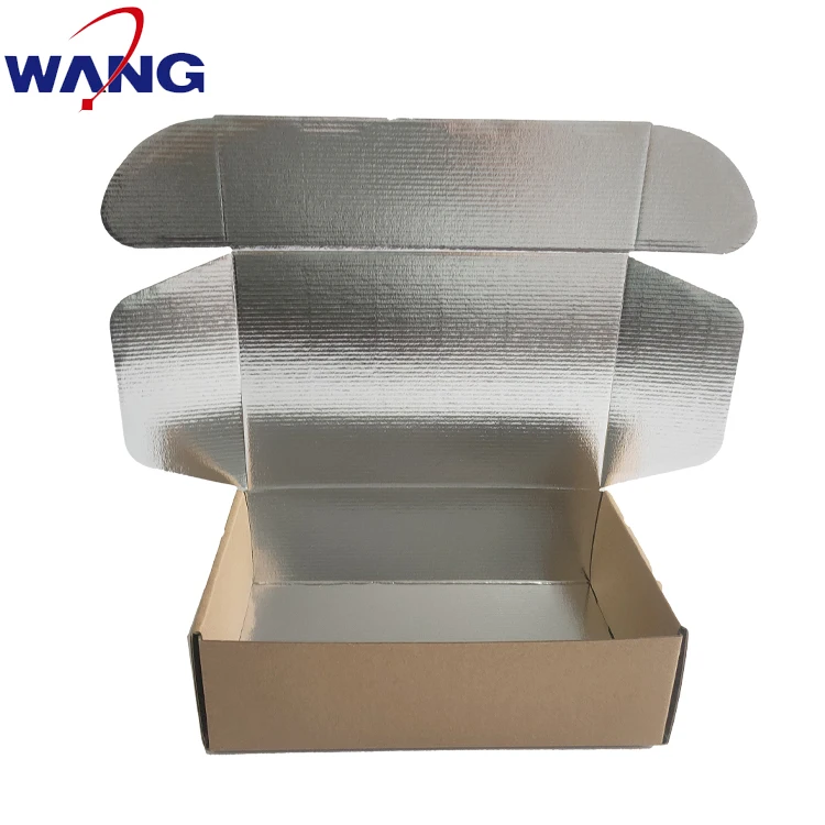carton for refrigeration live fish shipping corrugated carton insulated container thermal boxes aluminum foil insulation carton