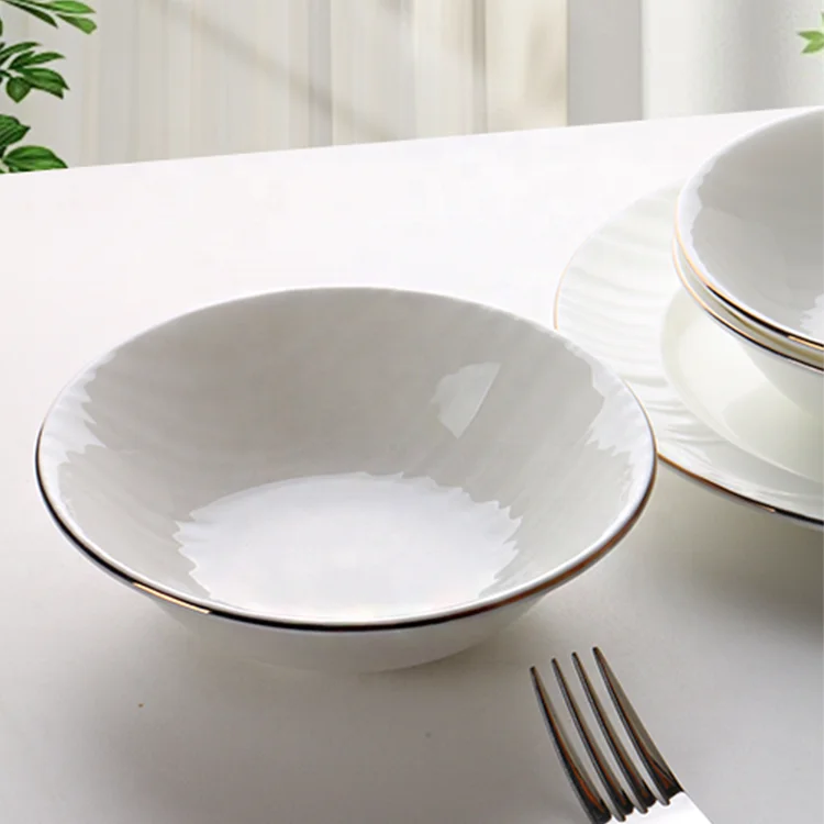 20pcs ceramic porcelain dinnerware sets embossed boen china dinner set
