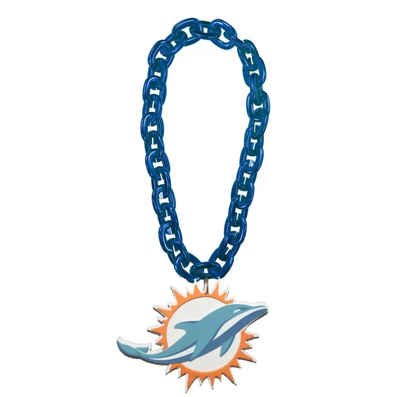 Оптовая продажа/изготовленный на заказ логотип команды Miami Dolphins веер цепь 10 дюймов 3D пена кулон ожерелье