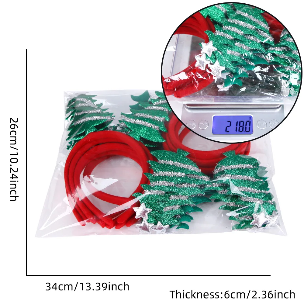 25 Colors Christmas antlers deer bow glitter headband red elk star head hoop headband for kid festival decor