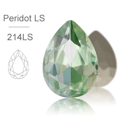 AW K9 Glass laser color  Drop Point Back Stones  Opal Series high quality  DIY necklace crystal brilliant Garment accessories