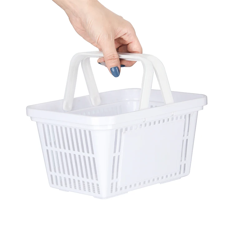 Customized multifunctional shopping basket supermarket shopping plastic portable basket