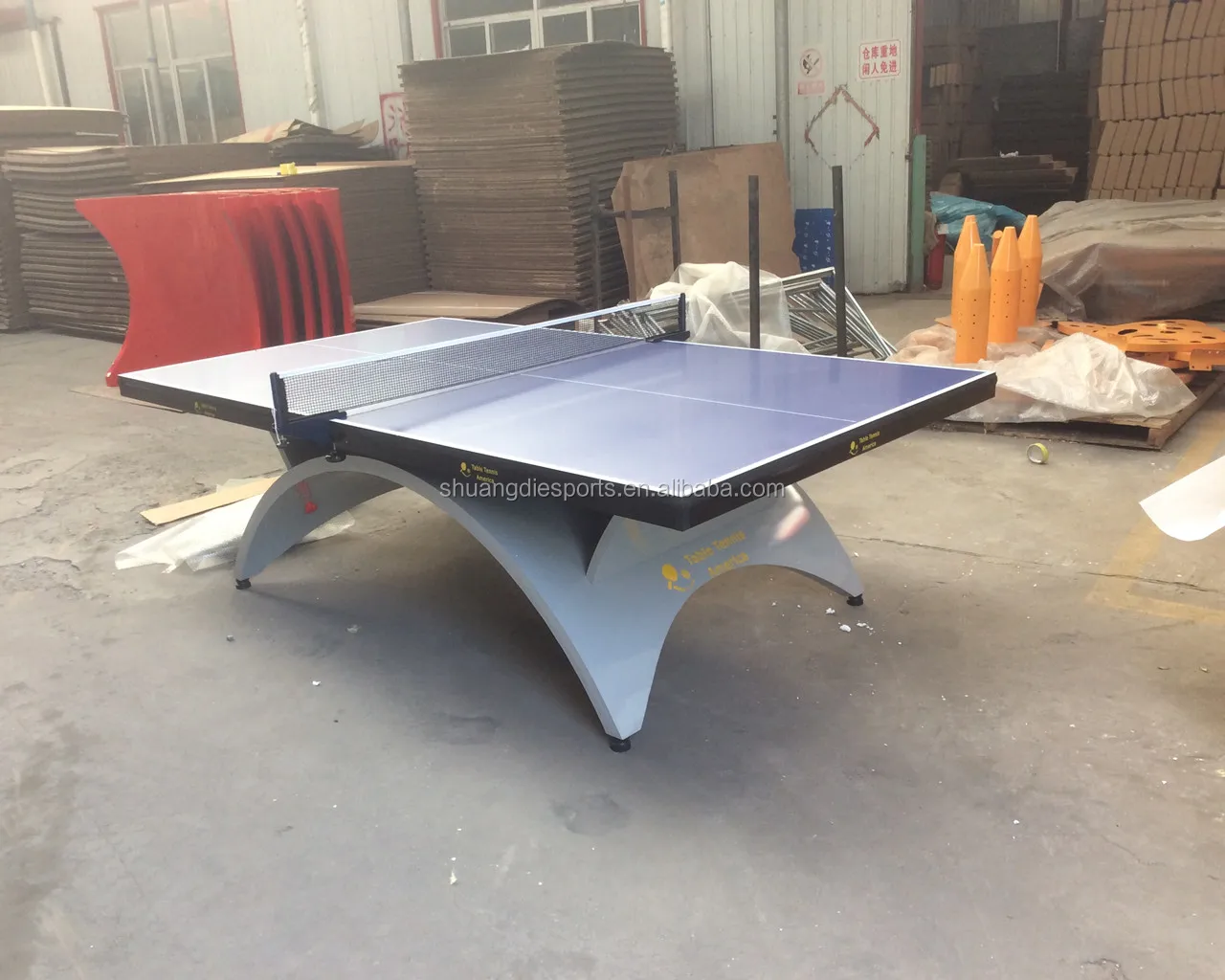 25mm Standard Size Movable Waterproof Big Rainbow Indoor Ping Pong Table Tennis Tables