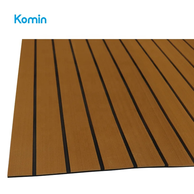 Marine Decking Material Brown EVA Foam Boat Flooring Faux Teak Decking Sheet