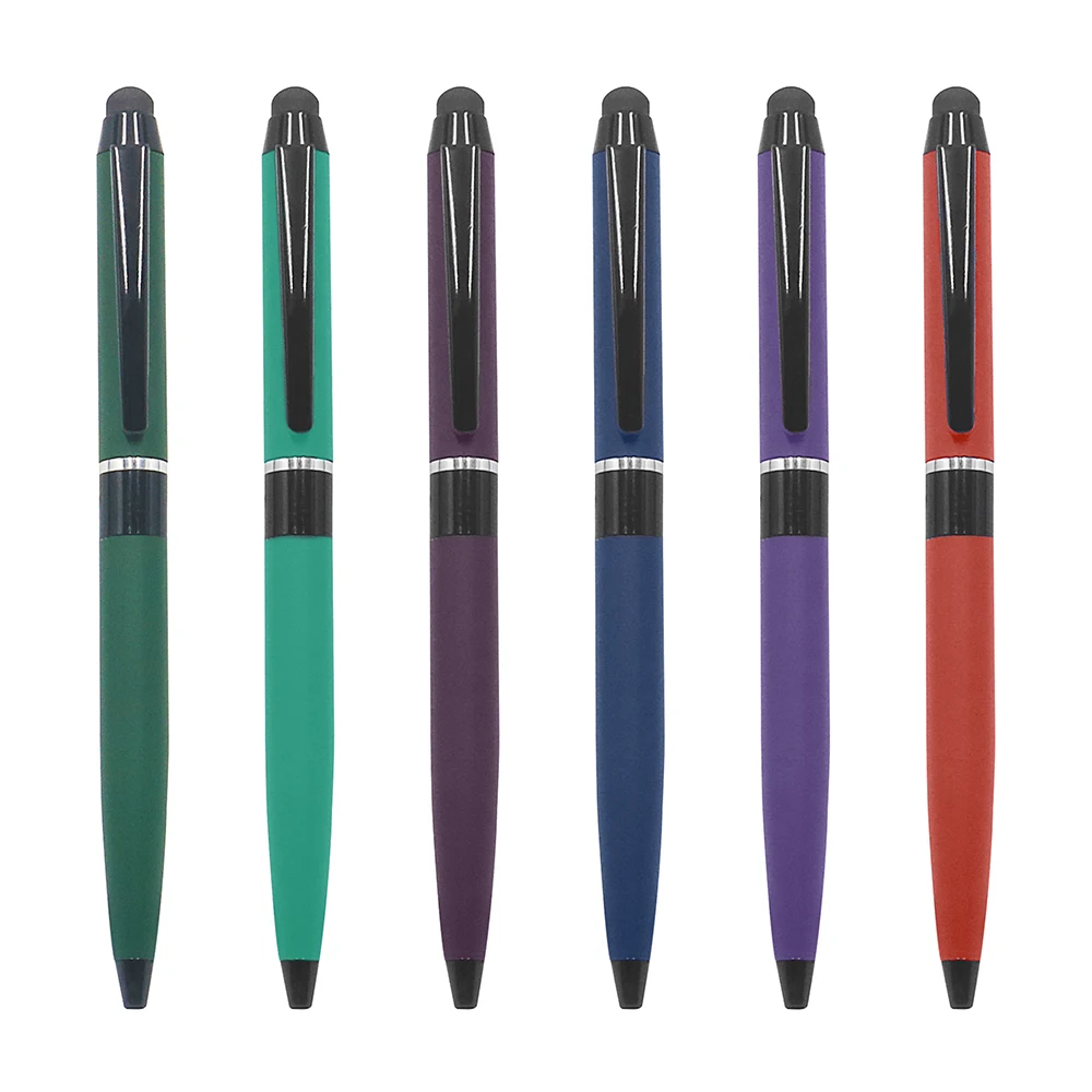 New arrival  Advertising Gift Ball Point Pen with screen touch stylus 2 in 1 Luxury Metal Office Ballpoint Pen