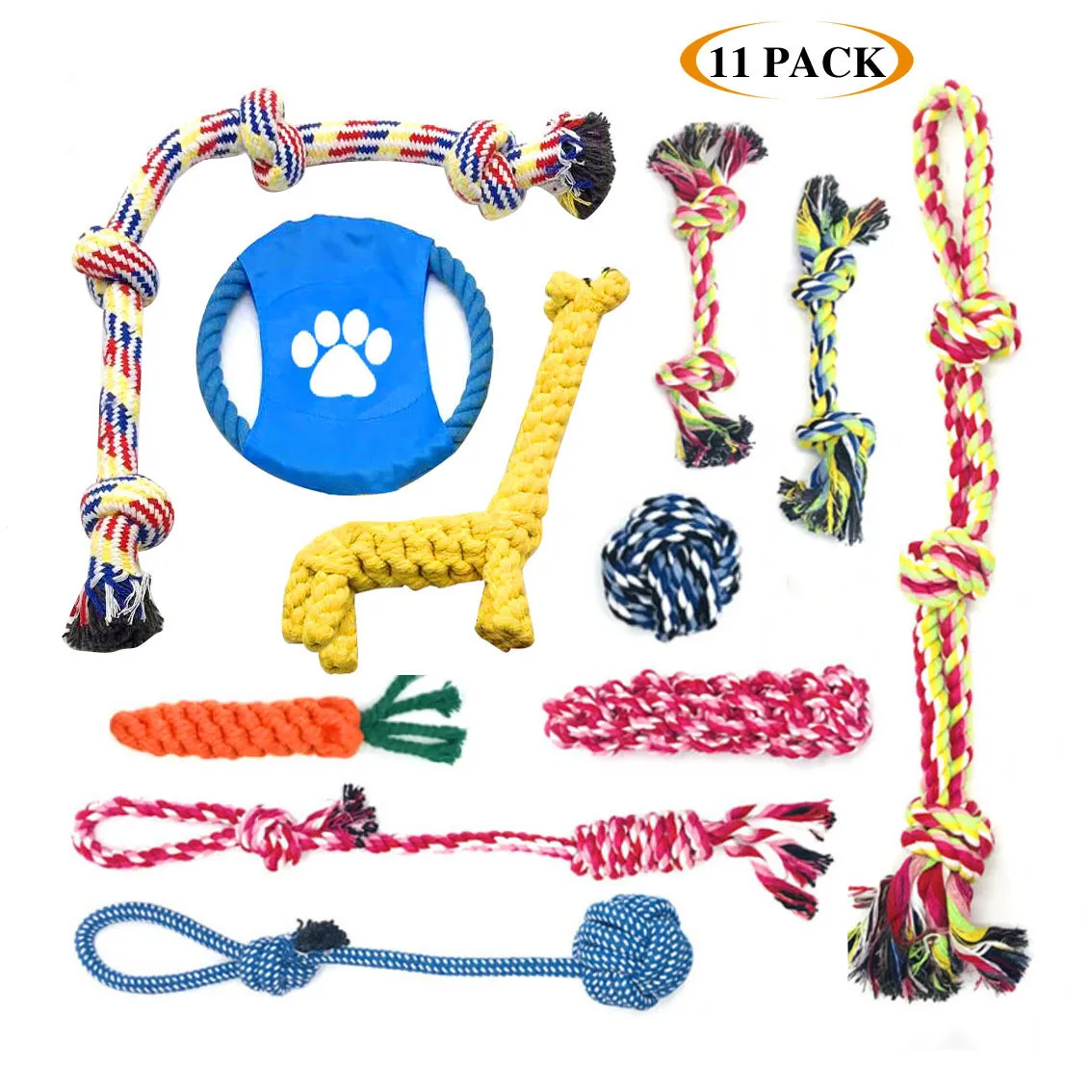 Wholesale Assorted Mix Interactive Pet Toys Dog Activity Toy Set Teething Clean Cotton Rope Latex Puppy Dog Chew Toys Set