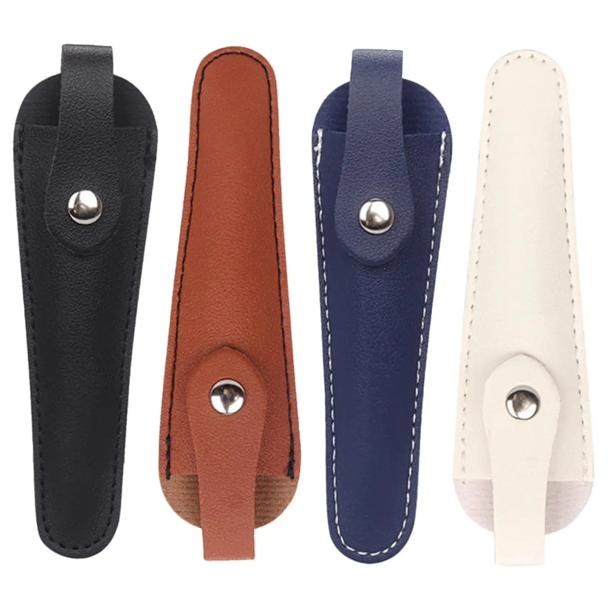 YY Waterproof Salon Scissor Sheath Pouch PU Leather Hair Scissors Cover Stylish Scissors Head Protective Cases for Storage