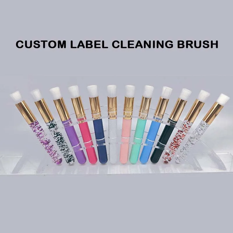 clear strawberry vegan box for lash shampoo brush with stand 60ml bottles gel blank lashes shampoo kit