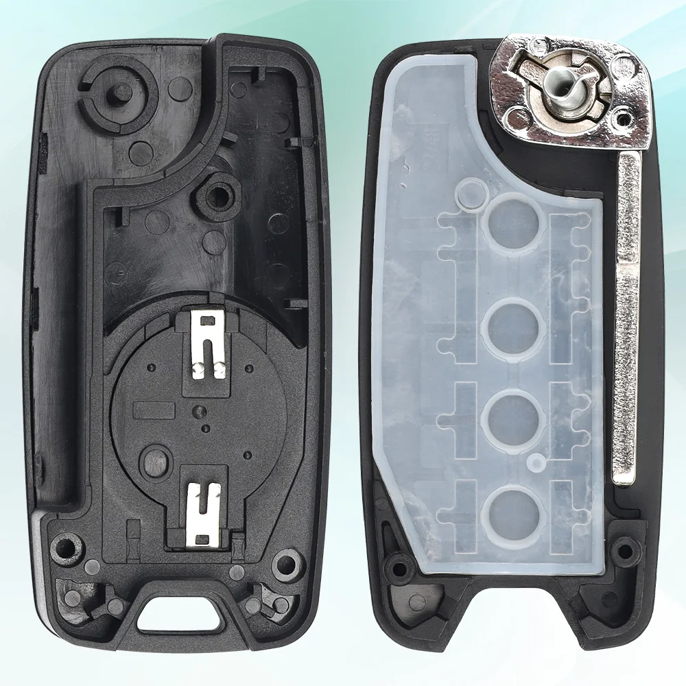 MS 4 Buttons Folding Car Remote Control Key Shell Case for Jeep Auto Vehicle Replacement Housing with Blank Uncut SIP22 Blade