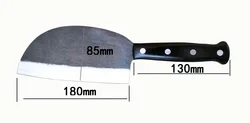 7 inch Handmade Forged High Carbon Clad Steel Serbian Chef Kitchen Cleaver Filleting Slicing Broad Butcher knife