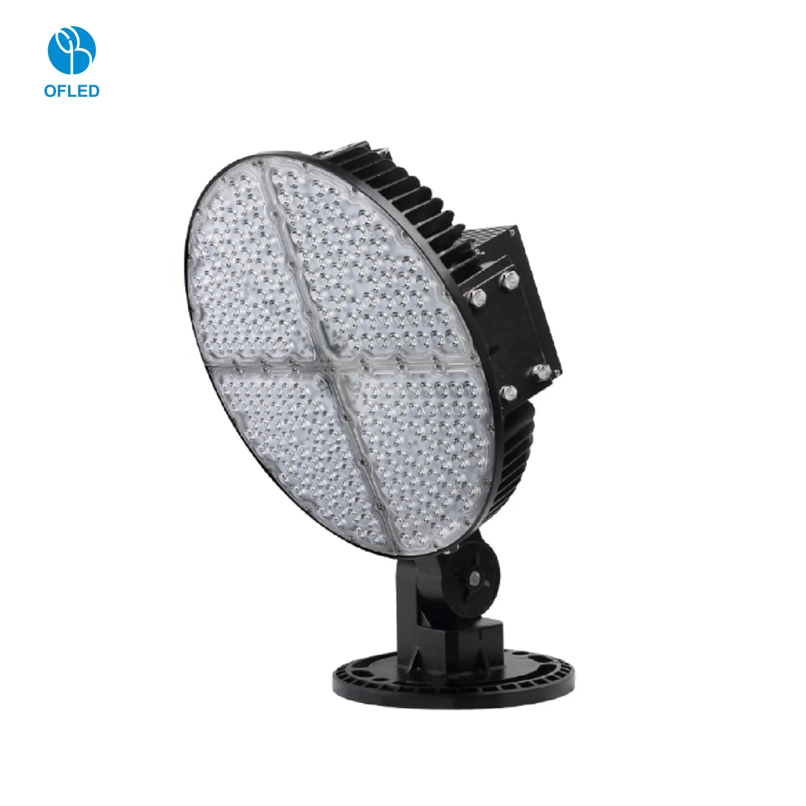 Round LED Stadium Lights Outdoor 500W 1000W 150lm/W IP65 Sport Fields Cricket Softball Tennis Court Light