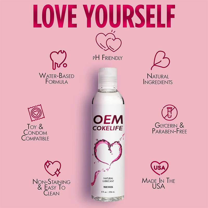 OEM Silicone Lubricant LOW MOQ Water Based Lube Lubrifiant Sexuel Long-Lasting Slippery Gel Lubricant  For Men Women Couples