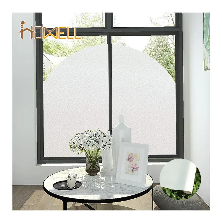 PVC bright no glue removable static frosted window film