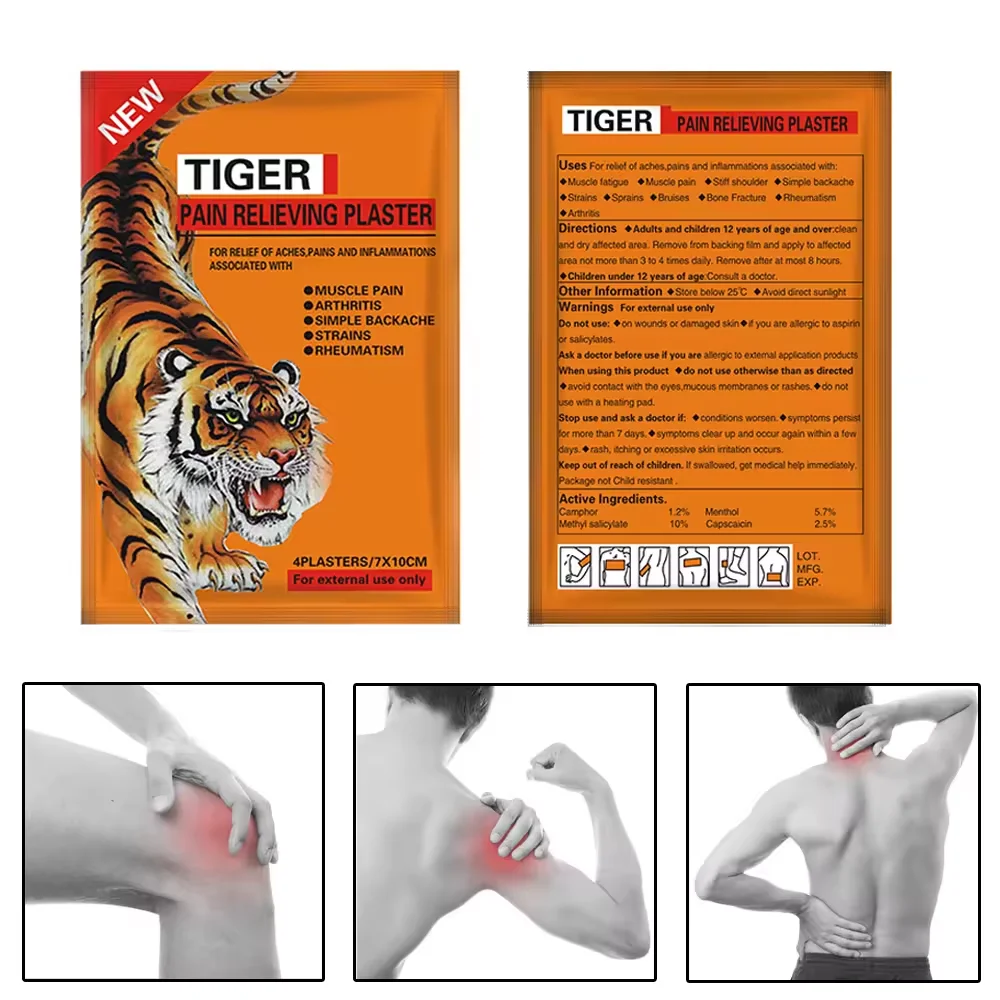2024 Direct Sale Tiger Pain Relieving Plaster Back Pain Patch Plaster