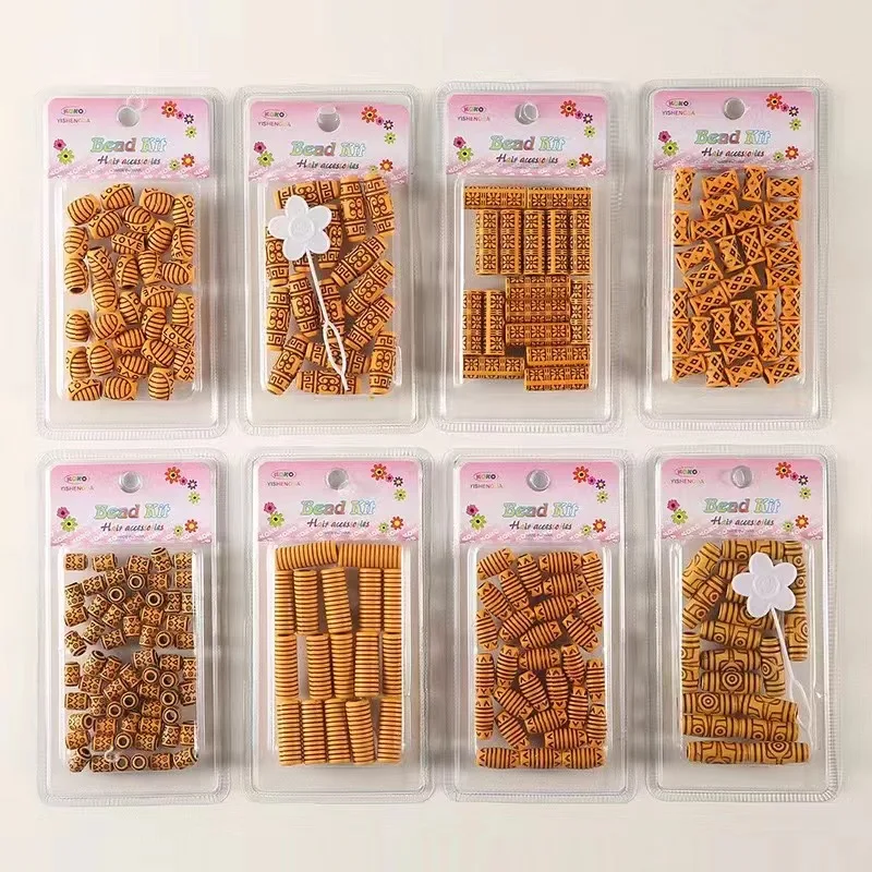 6*9 size Hair Beads For Dreadlocks Braid Cuff Clip Adjustable Hot Red Silver Golden Blue Green Crochet Braid Tools