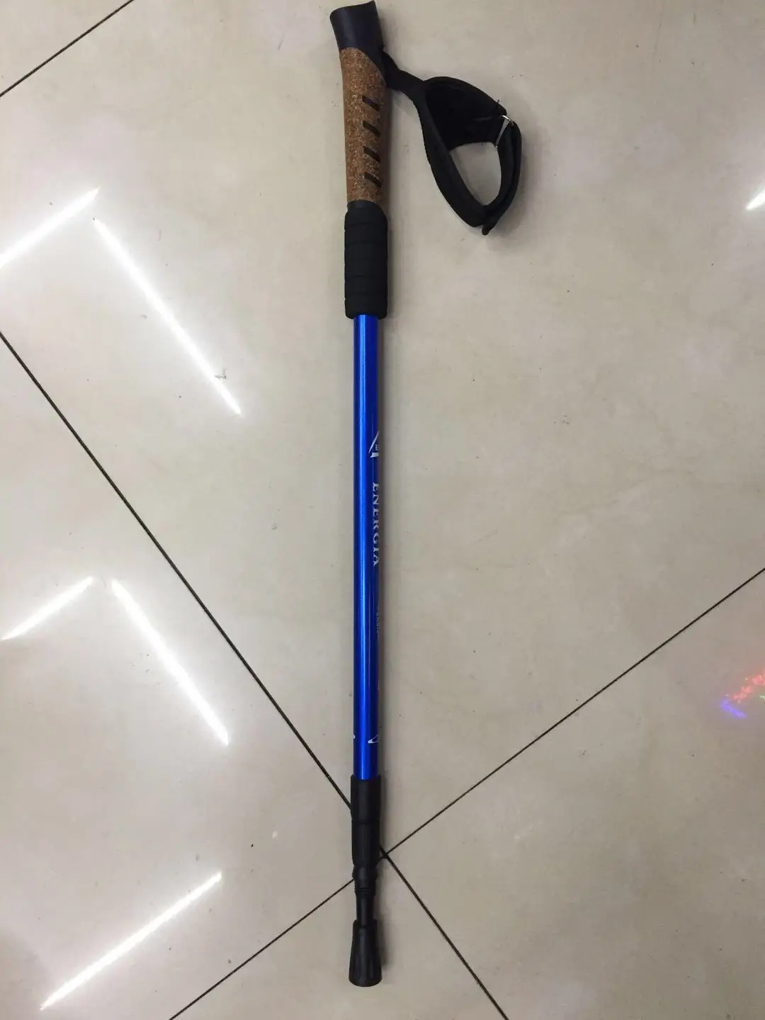 Aluminium 6061 external lock adjustable telescopic Trekking Poles Collapsible Nordic Walking Stick