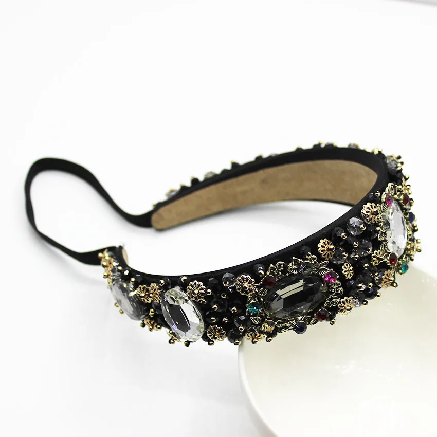 Gold leaf style women accessories hair for wedding elastic head band