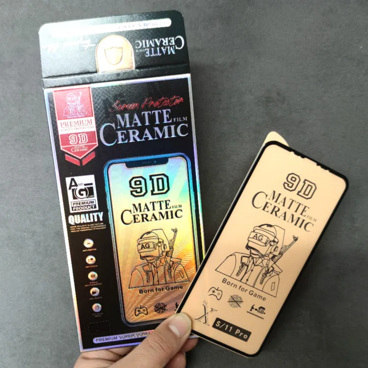 2022  best price mobile screen guard Matte Ceramic tempered glass for iphone 12 screen protector for HUAWEI honor 20 pro lcd