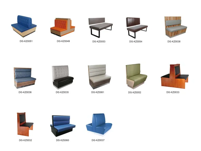 Popular Commercial Furniture  Booth Seating for Restaurant Cafe Chair