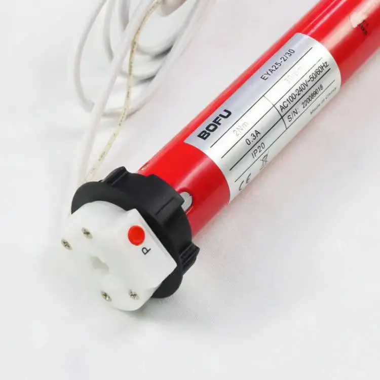 Top quality wired  AC 100-240V 25MM  tubular motor remote control work with NEO hub for motorized blinds