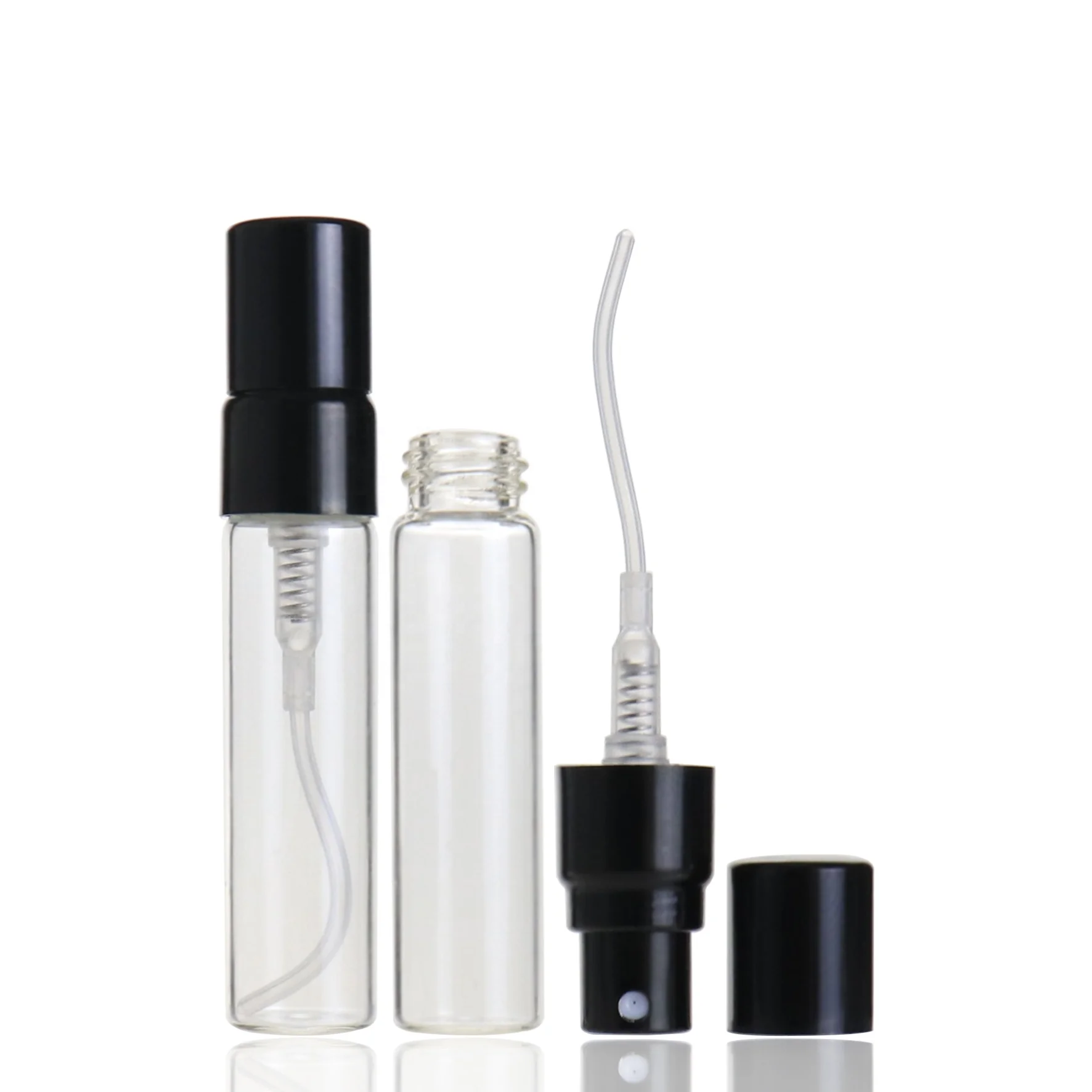 Wholesale 2ml 3ml 5ml 10ml Small Empty Spray Refillable Parfum Tester Travel Slim Glass Sample Perfume Bottle