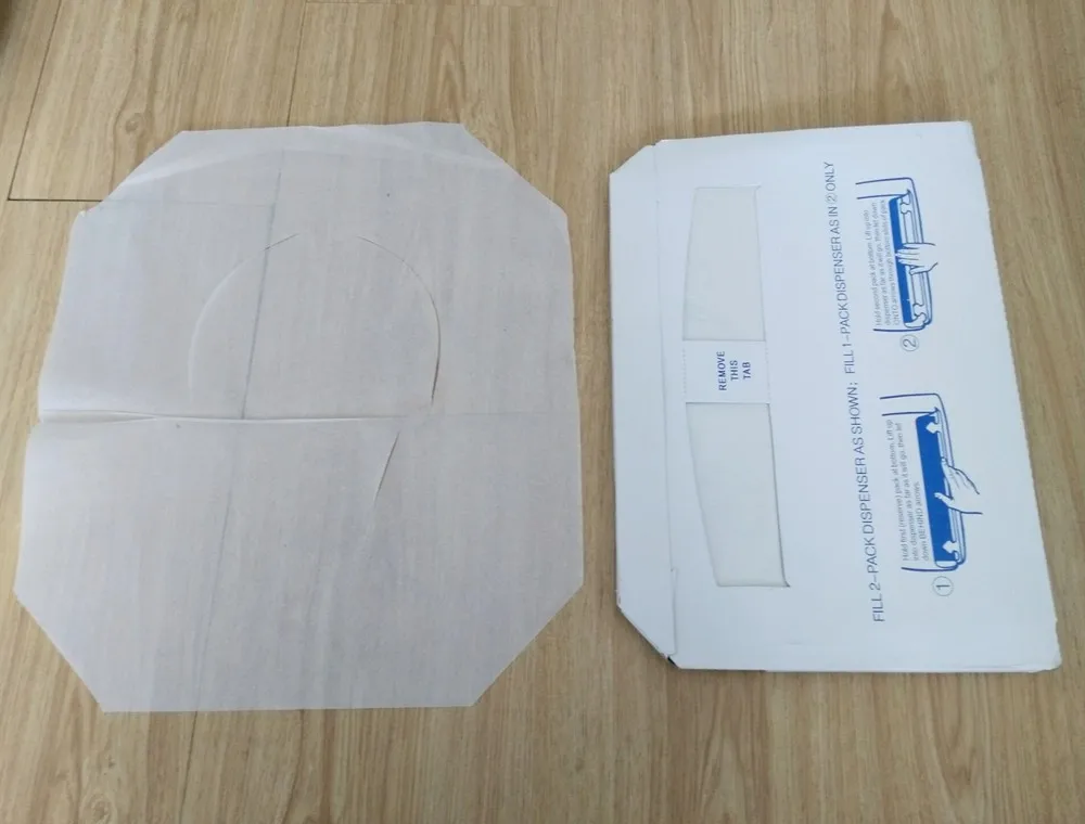 Soft Skin Cheapest Universal Disposable & Flush-able Paper Mat Toilet Seat Covers commercial paper toilet seat cover