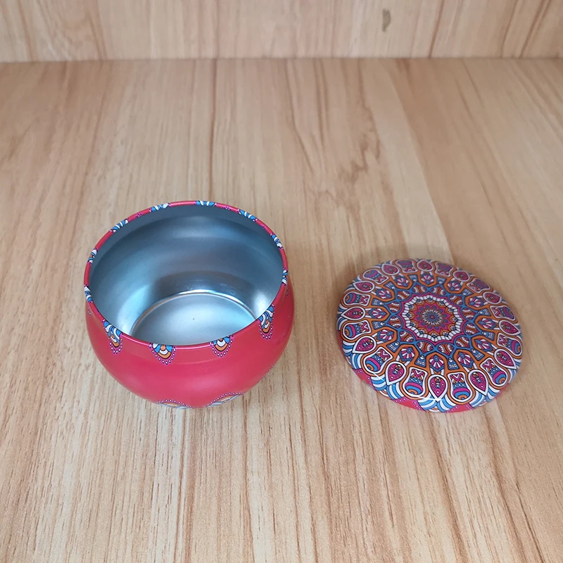 
Custom Food Grade Round Metal Small Tea Candy Gift Tin Can 