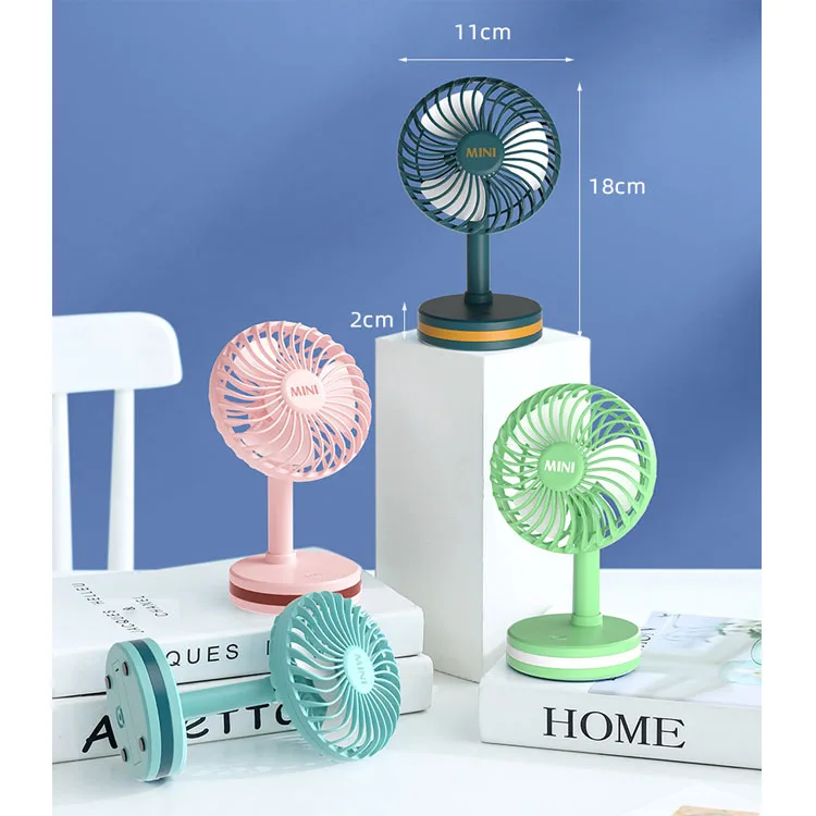 2022 New Adjust 180 Degree 2 in 1 Led Light desktop  portable mini air cooler fan with colorful night light