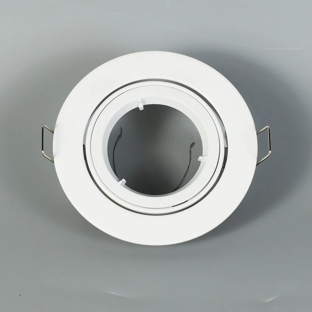 Rotatable Round GU10 MR16 Frame Holder Cutout 70-80mm Aluminum GU10 Module Spots Led spotlights Fixture Frames