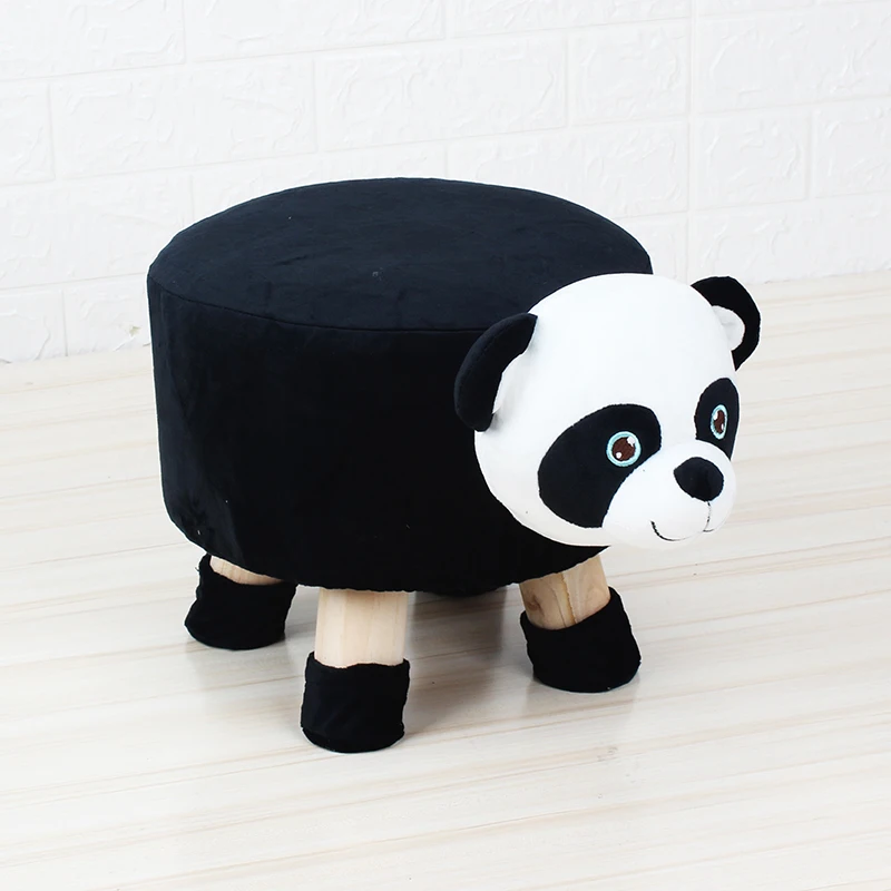 Amazon hot sale Cute Cartoon Animal Stools living room bedroom Creative Multi-style Handmade Animal Chair Wood Kids Stools