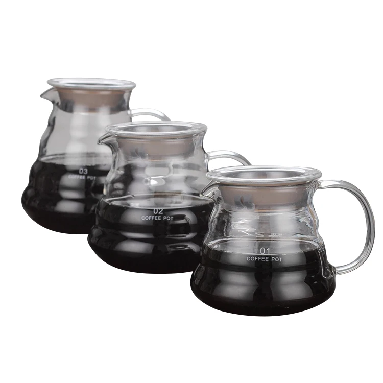 wholesale 300ml 500ml 700ml High borosilicate glass coffee percolator  coffee boiler with Silicone electric coffee pot