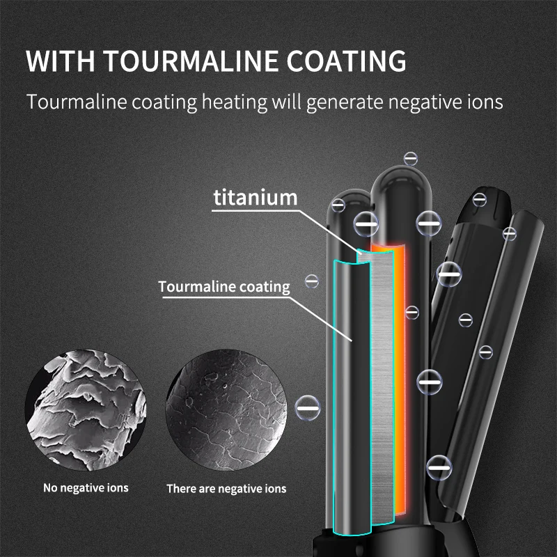 Home Use 22 mm Titanium Curling Irons LCD Ceramic Hair Curler Roller Private Label Three Barrel Curling Iron