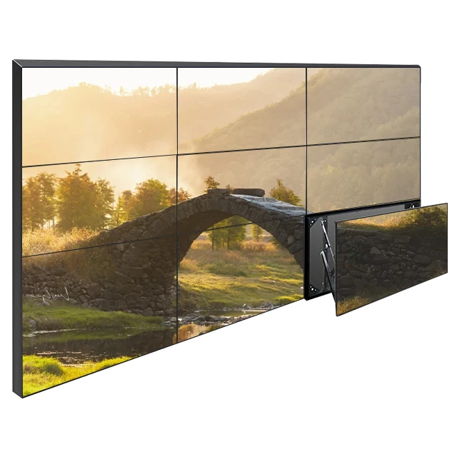 3x3 Video Controller 55 inch Indoor LCD Video Wall Panel Screen Pop-up Wall Mount Video Wall Display With Matrix