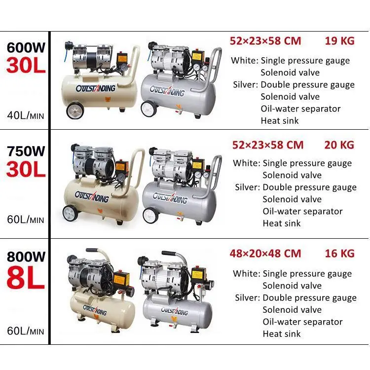 TA-KYJ Multiple specifications Air pump Noiseless Oil-less Air Compressor