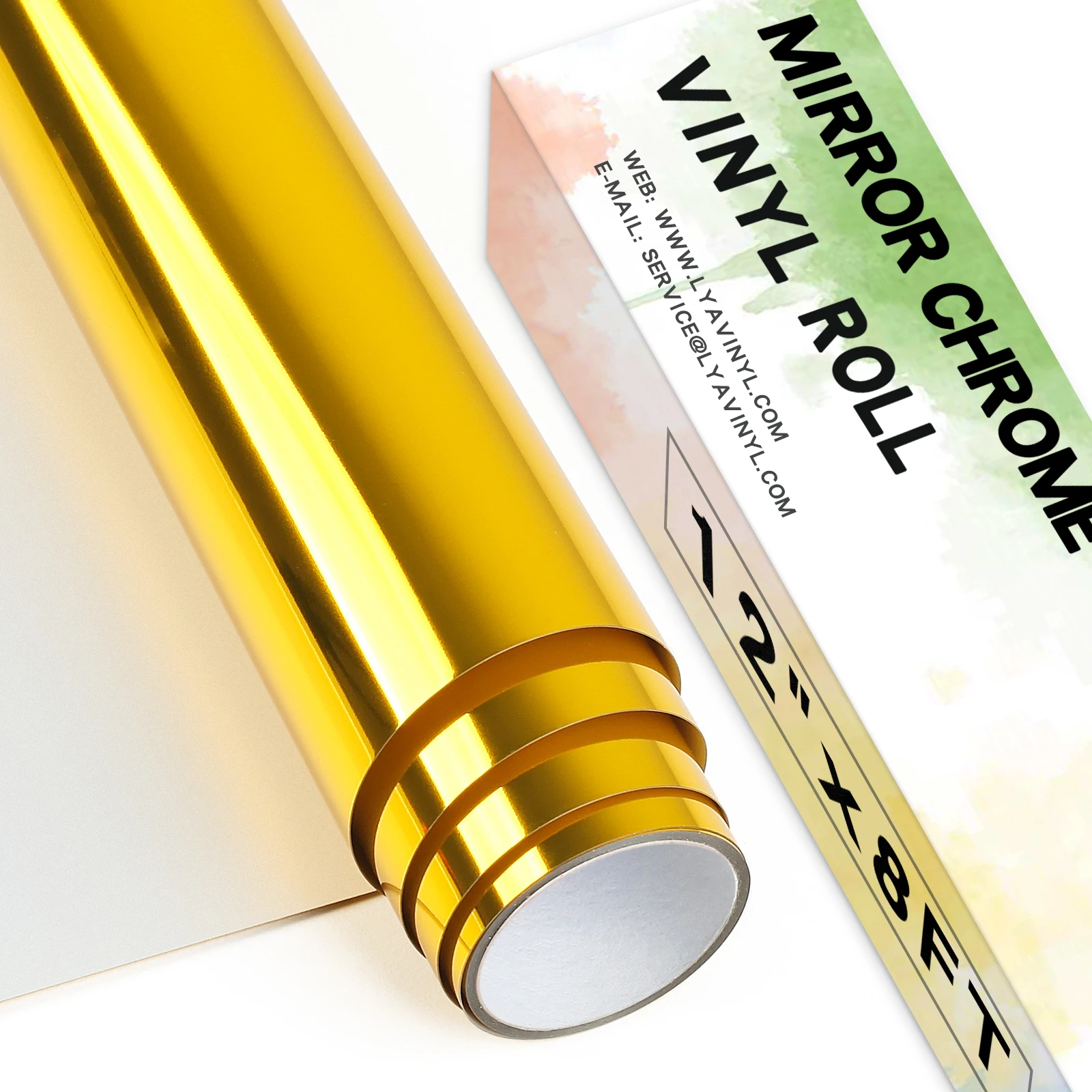 Mirror Self adhes vinyl adhesive film die-cut vinyl paper colorful roll vinilo adhesivo metalizado for cutting plotter