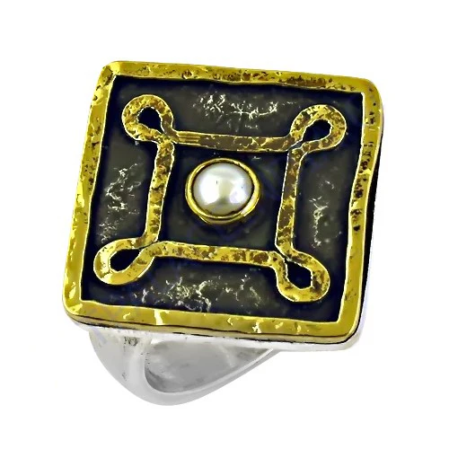 Hot Fashion 925 Sterling Silver Pearl Multi Gemstone Ring Wholesaler And Manufacturer Ring Supplier Pearl Ring