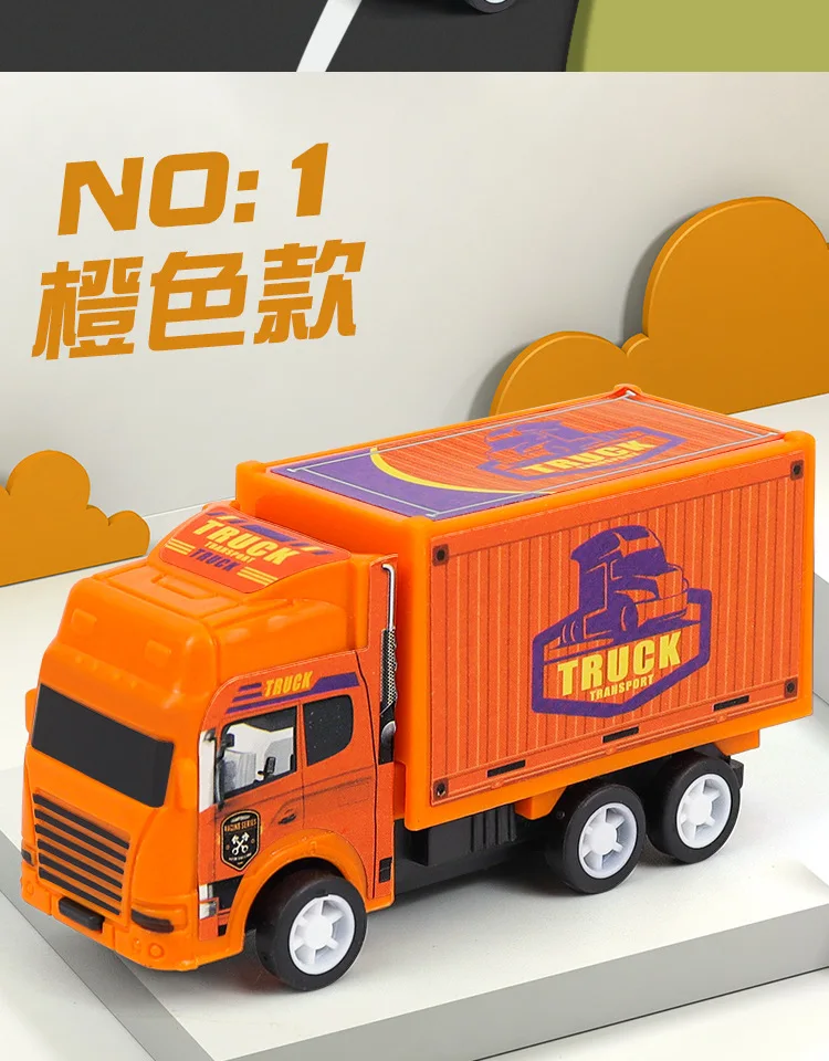 mini Shipping Container Truck Transporter pull back truck toy