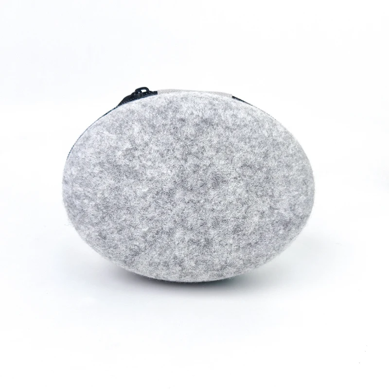 Eco-friendly Outdoor Protective Carrying Bag Felt Material Case for Headphone