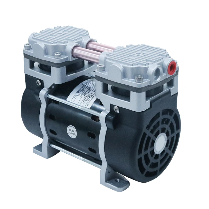 manufacturer high precision low noise silent 55L/min oil-free mini small piston type vacuum pump