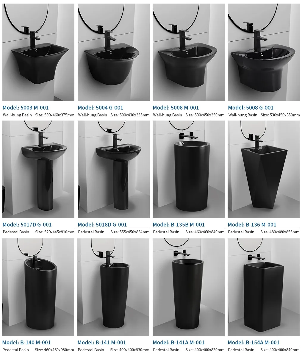 Hot sales high quality bathroom pedestal basin ceramic marble freestanding basin