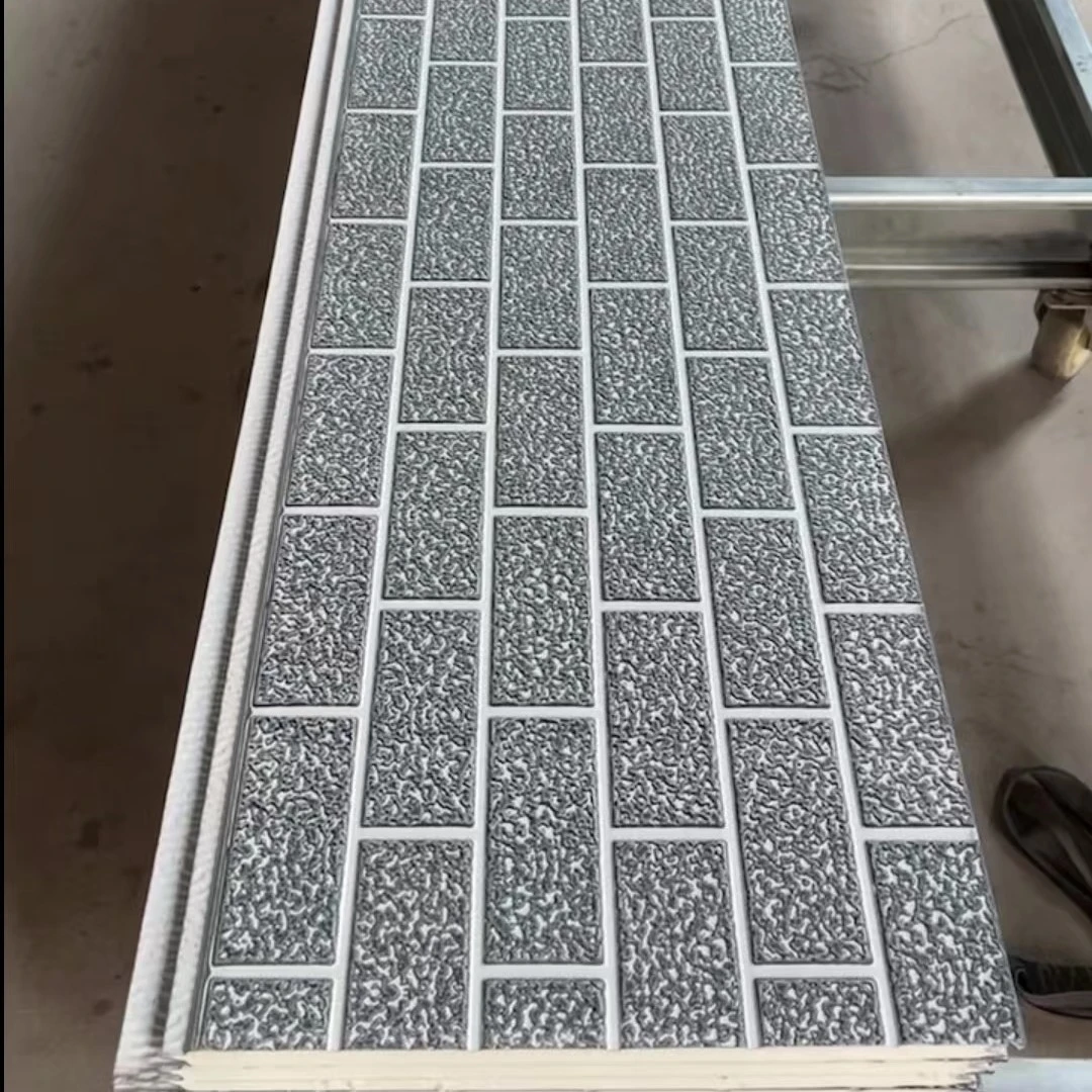 cheap and high quality building wall decor polyurethane sandwich panel Fireproof waterproof thermal insulation exterior panel