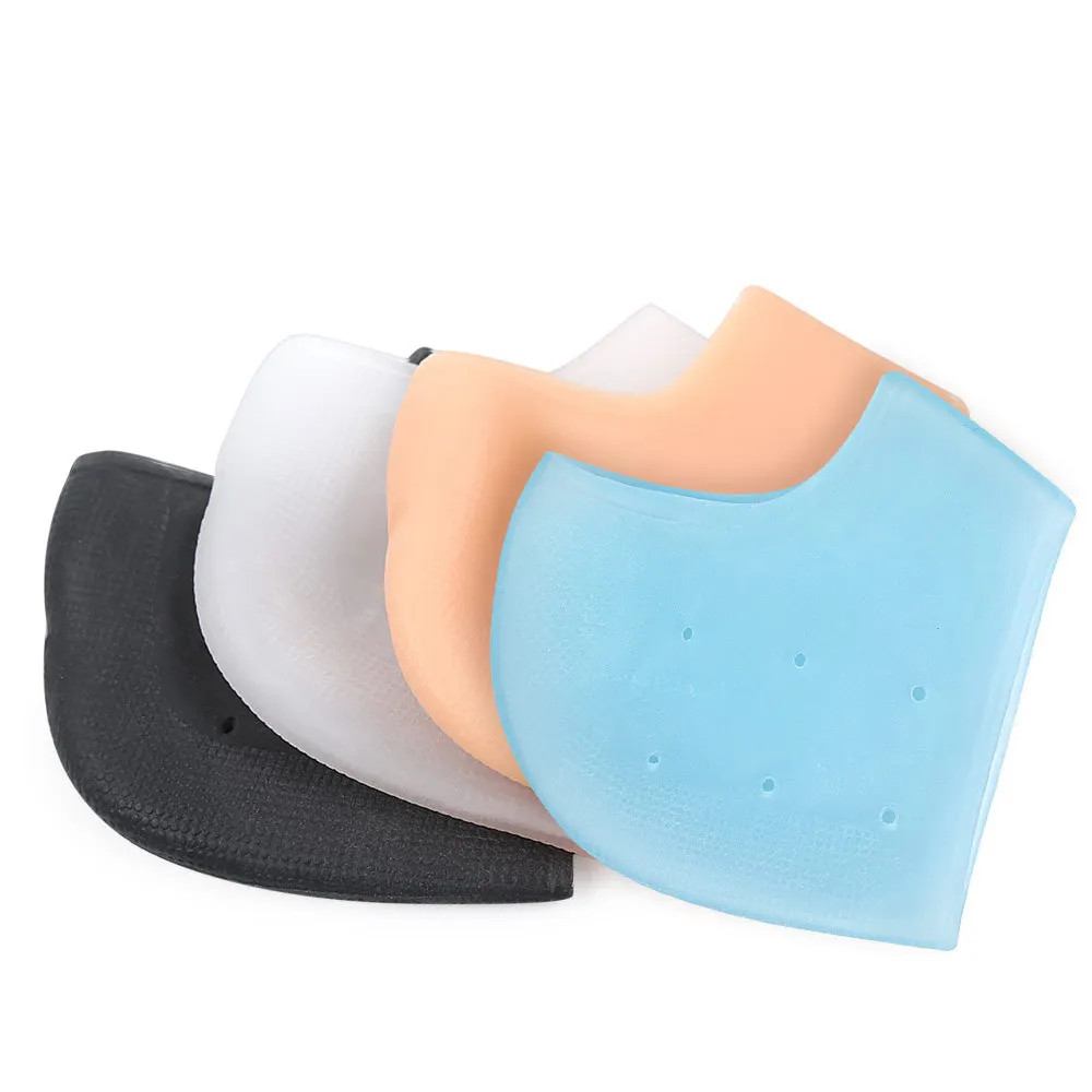 Silicone Heel Cushion Protector Plantar Fasciitis Insert Breathable Gel Heel Cups for Dry Cracked Heel