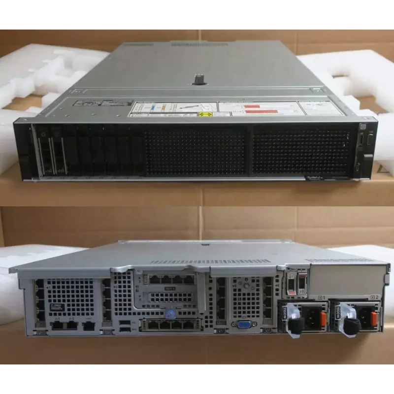Бренд Новый Dell PowerEdge R760xs 2U стеллаж сервер Intel Xeon 10GbE сеть 3tb DDR4 память SSD Hard AI виртуализация компьютера