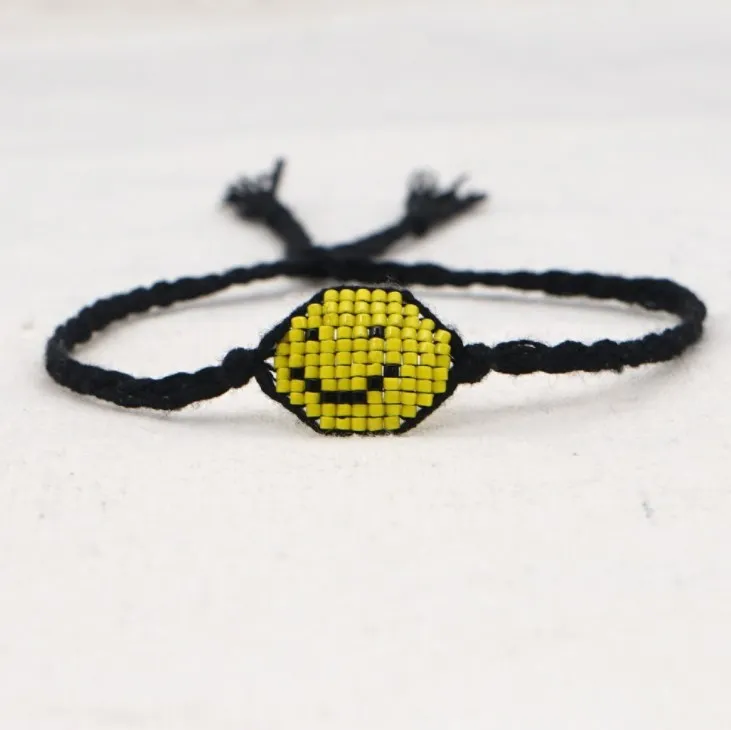 
Smile face good quality miyuki seed beads handmade accessories bracelet 