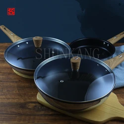 Korean Style Stainless Steel Pans Non Stick Induction Coating Cooking Frying Pan Cookware Set