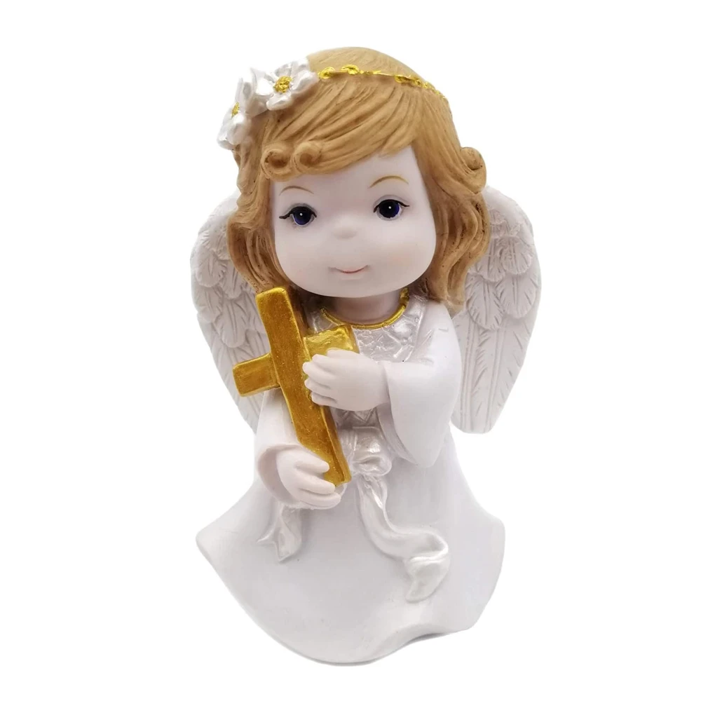 My First Communion Faith and Hope Collection Brown Hair Praying Girl Angel
