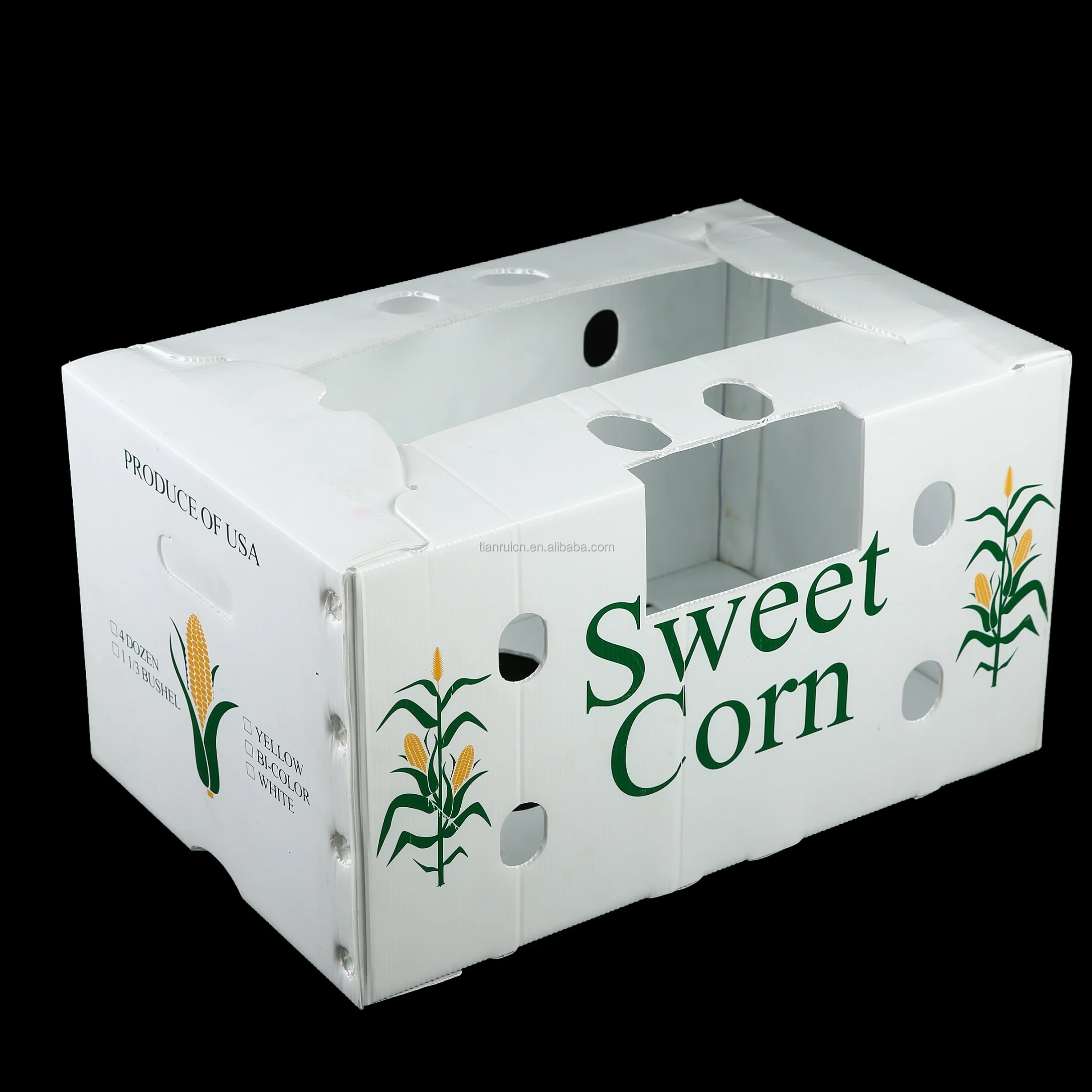 plastic coroplast sheet sweet corn box