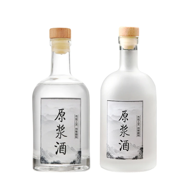 Wholesale 750ml 1000ml 1500ml Wine Bottles Whisky Spirit Vodka Embossed Snowflake Carved Glass Liquor Bottle